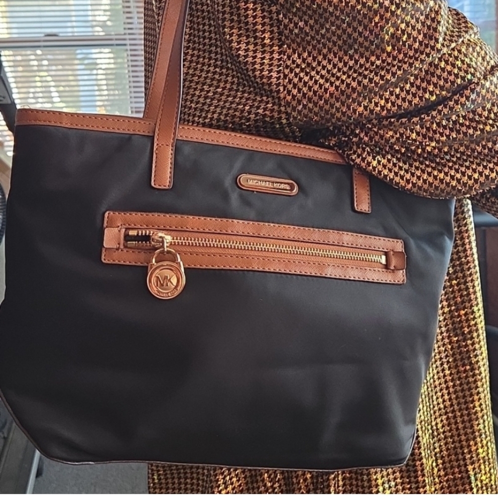 Michael Kors Black and Brown Tote
